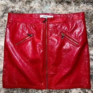 JustFab faux leather skirt
